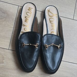 Sam Edelman Linnie Mules in Black Leather Sz 7.5